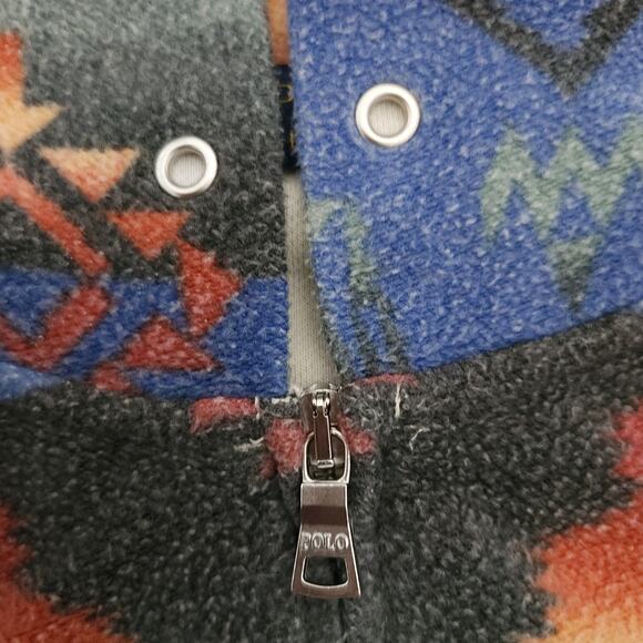 RALPH LAUREN POLO southwest tribal Aztec zip up hoodie sweatshirt jacket Size S - Picture 6 of 9